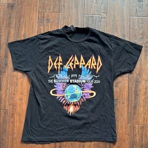 Def Leppard Tour 2024 Black T-Shirt